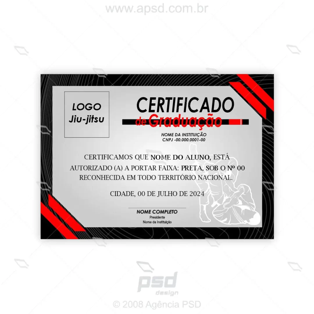 arte jiujtsu certificado