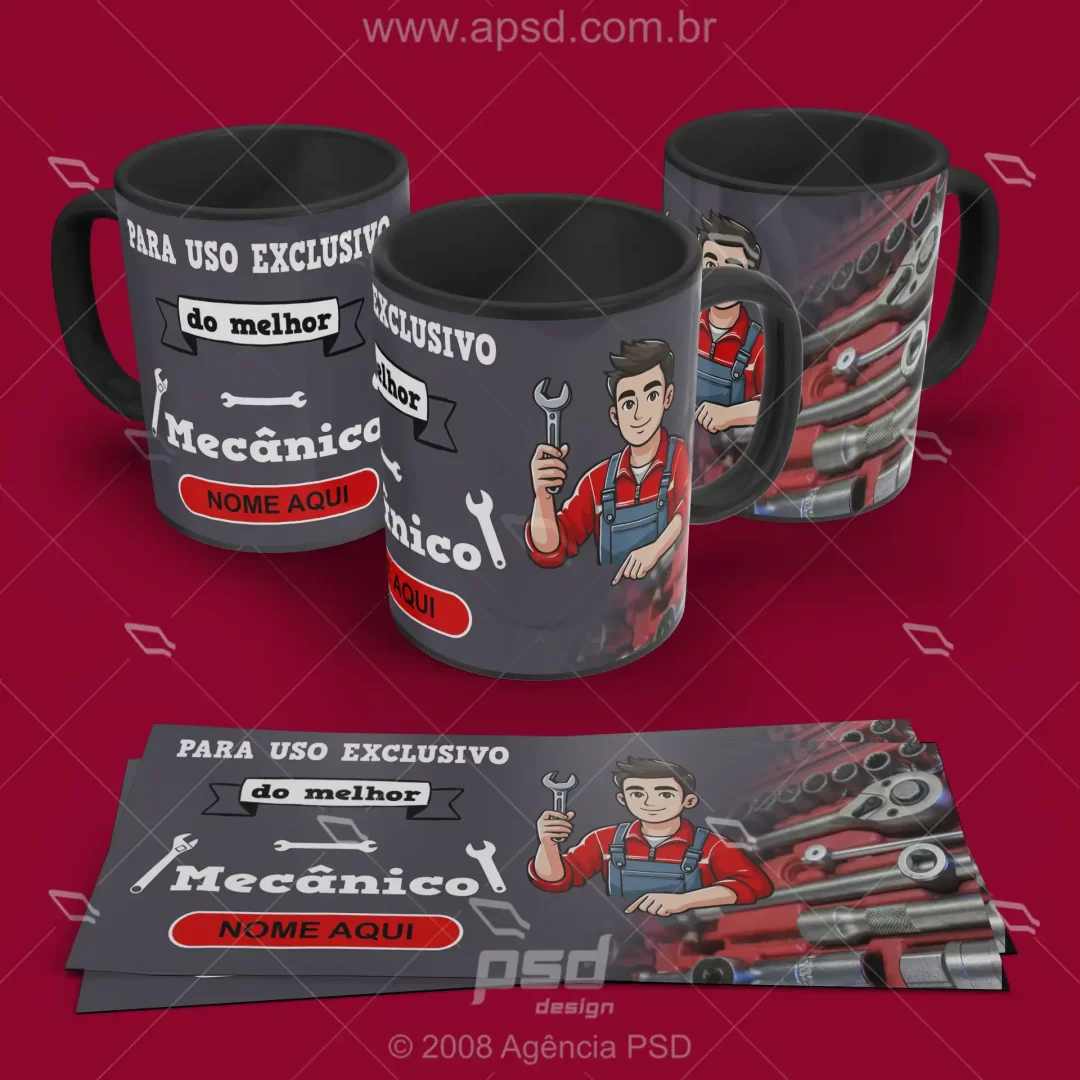 arte caneca mecânico