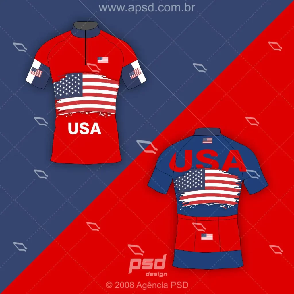 arte camisa ciclismo usa
