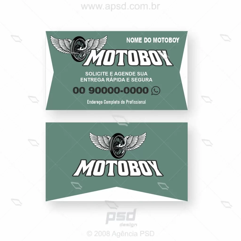 Arte cartão motoboy