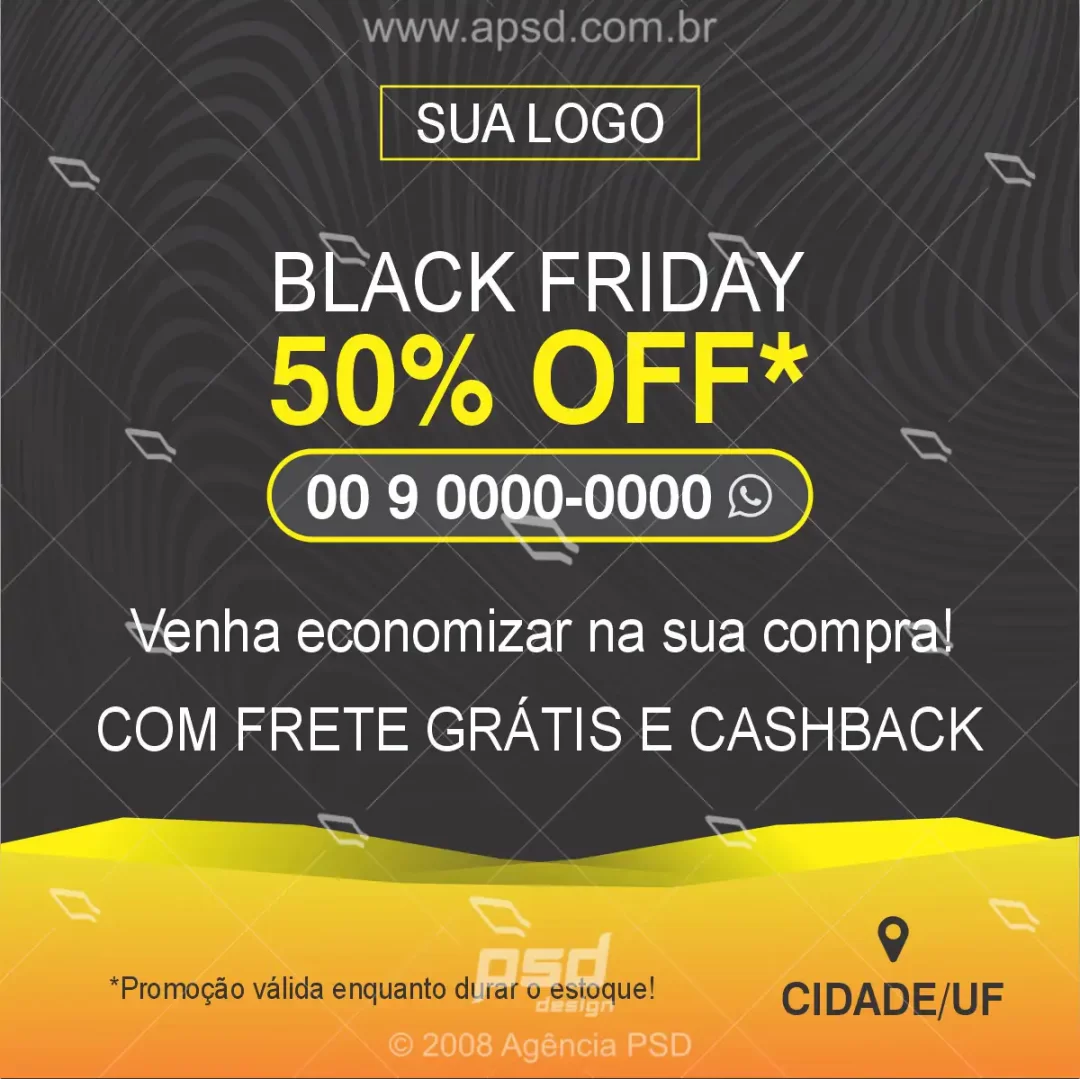 midia black friday 50% off