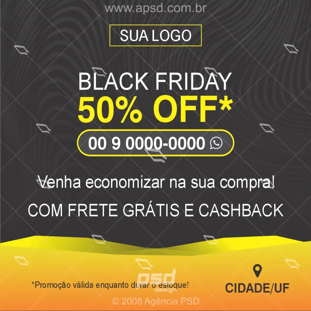 midia black friday 50% off