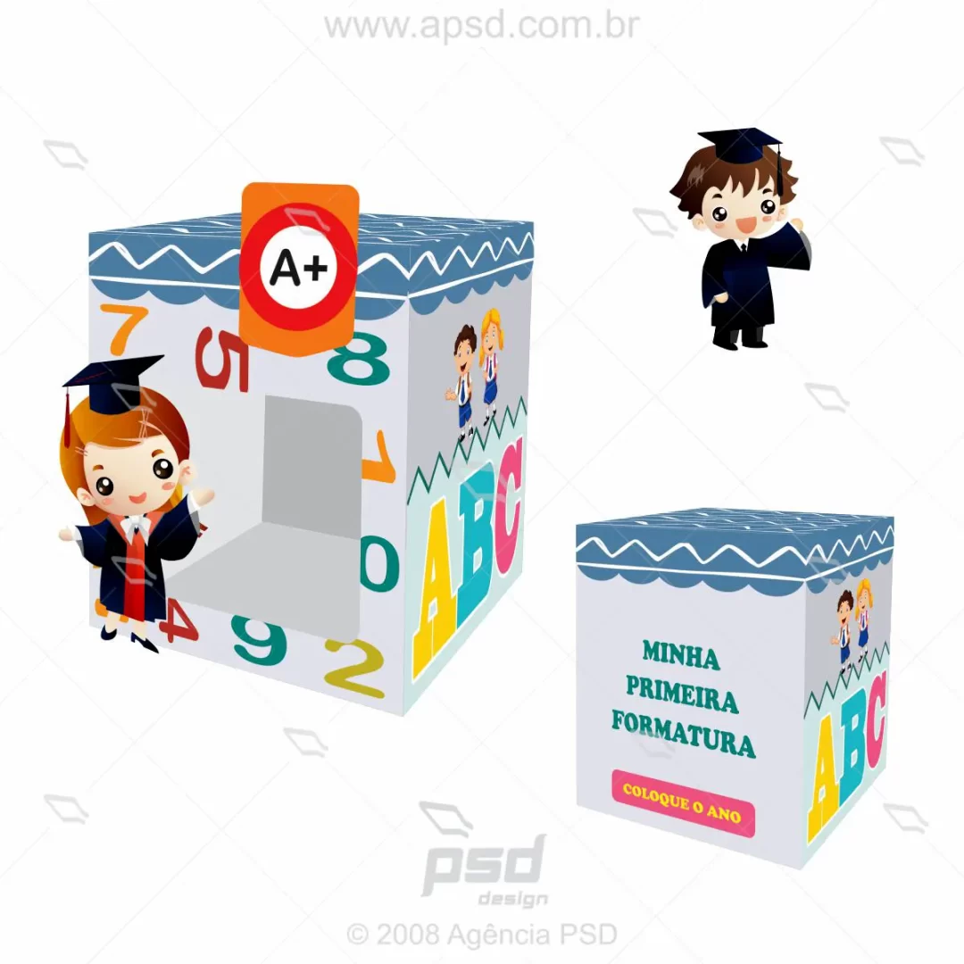 molde caixa caneca abc