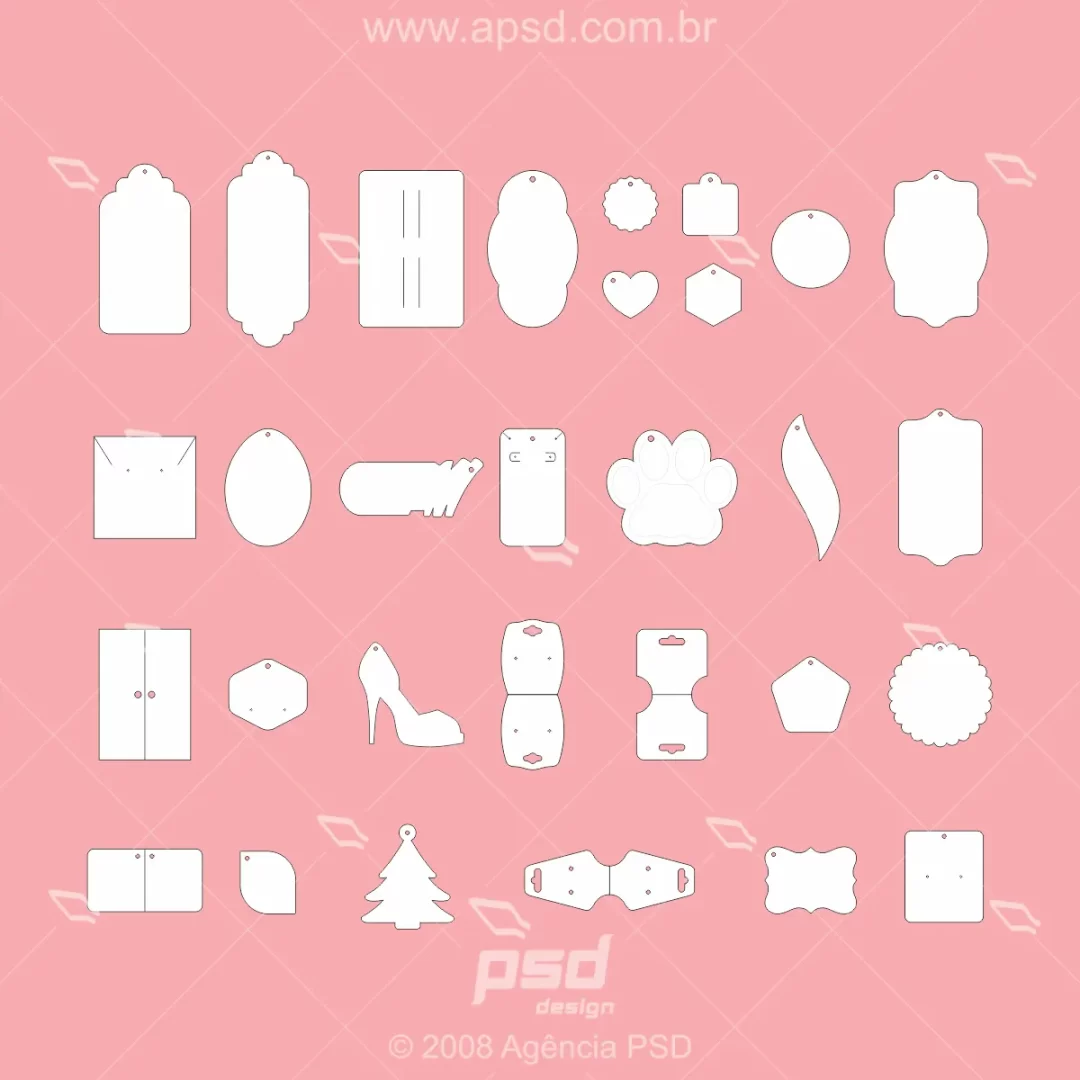 moldes facas de corte para tags