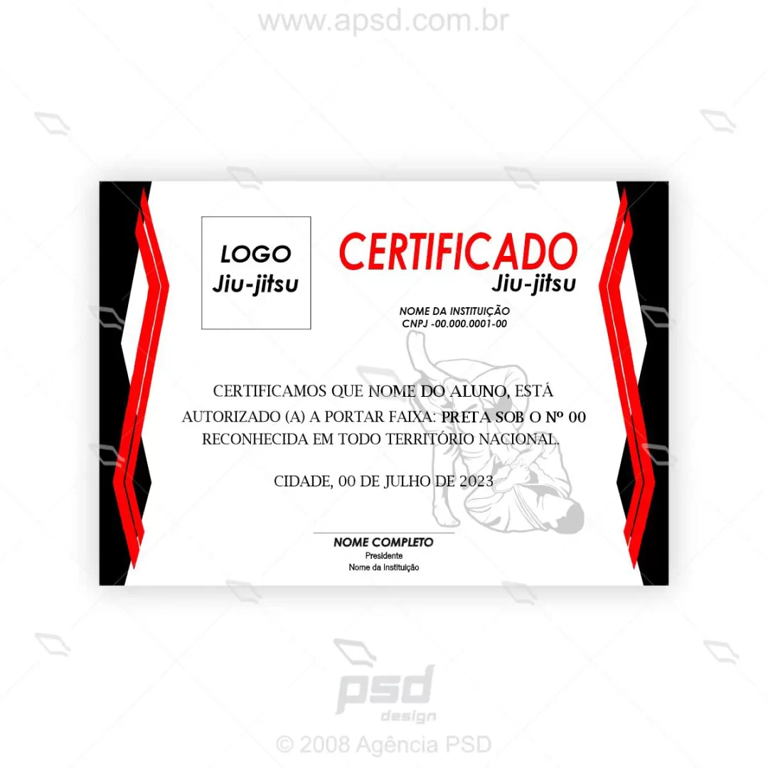 arte certificado jiu-jitsu