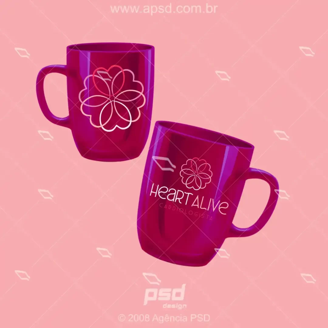 arte caneca cardiologista