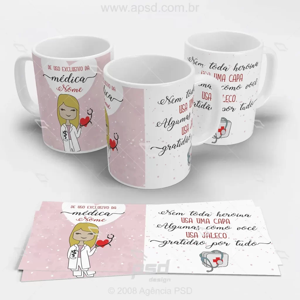 Arte caneca Médica