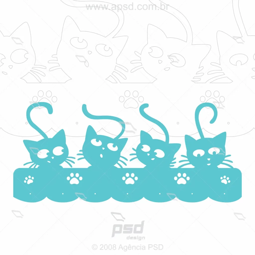 vetor porta chaves gatos