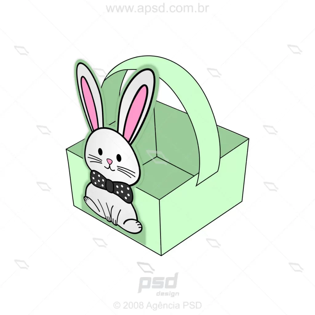 molde cesta pascoa coelhinho