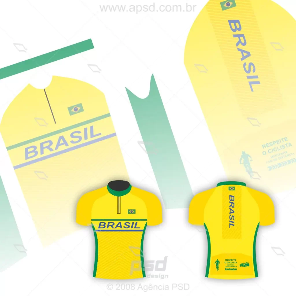 Arte camiseta ciclismo Brasil