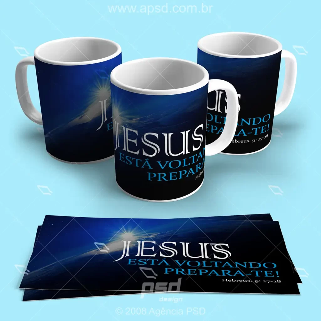 arte caneca jesus esta voltando