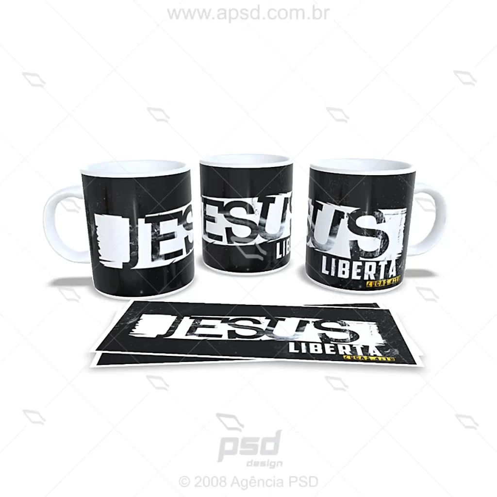 arte caneca jesus liberta