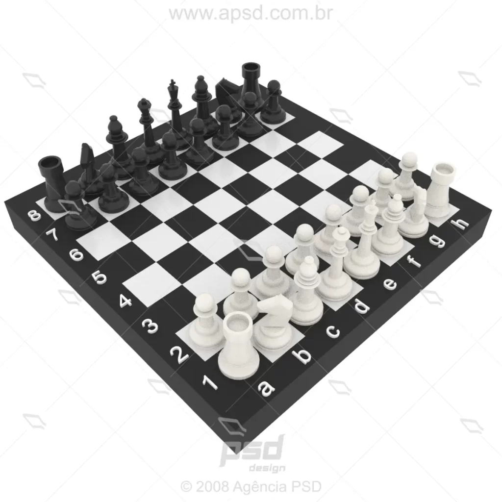 model 3d tabuleiro xadrez