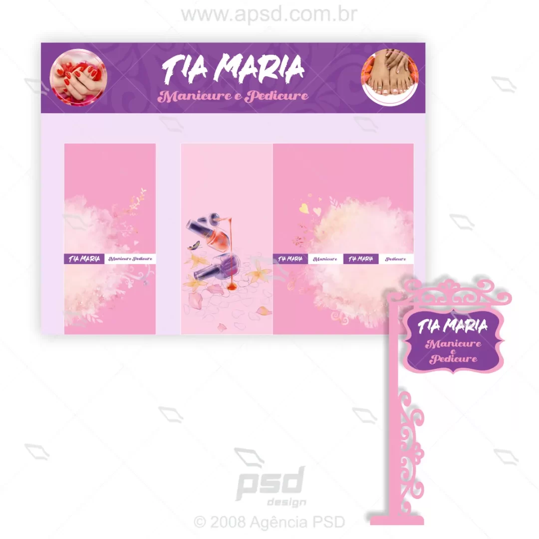 arte fachada manicure e pedicure