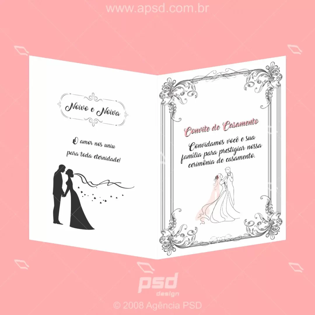 arte convite de casamento