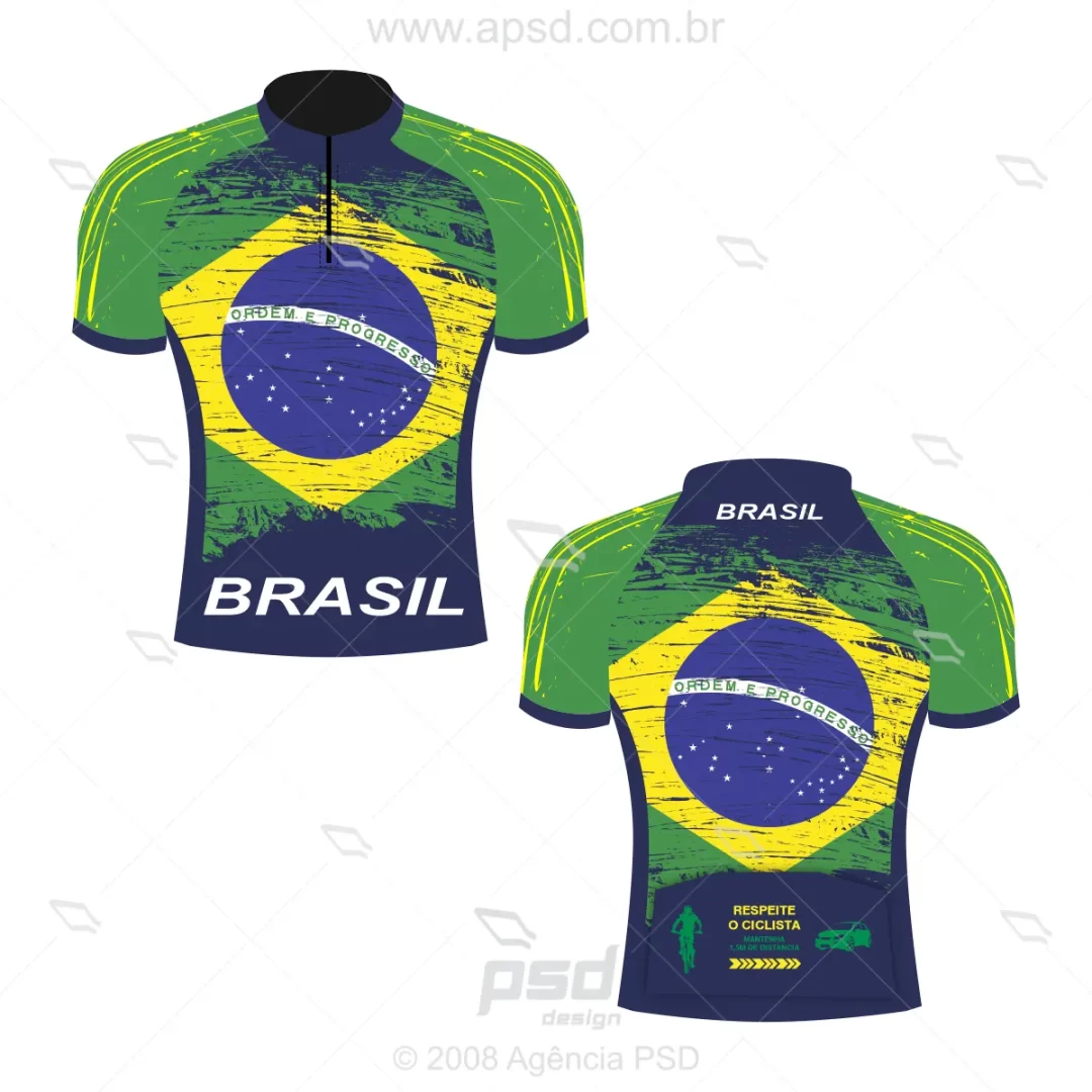 arte camiseta brasil ciclismo