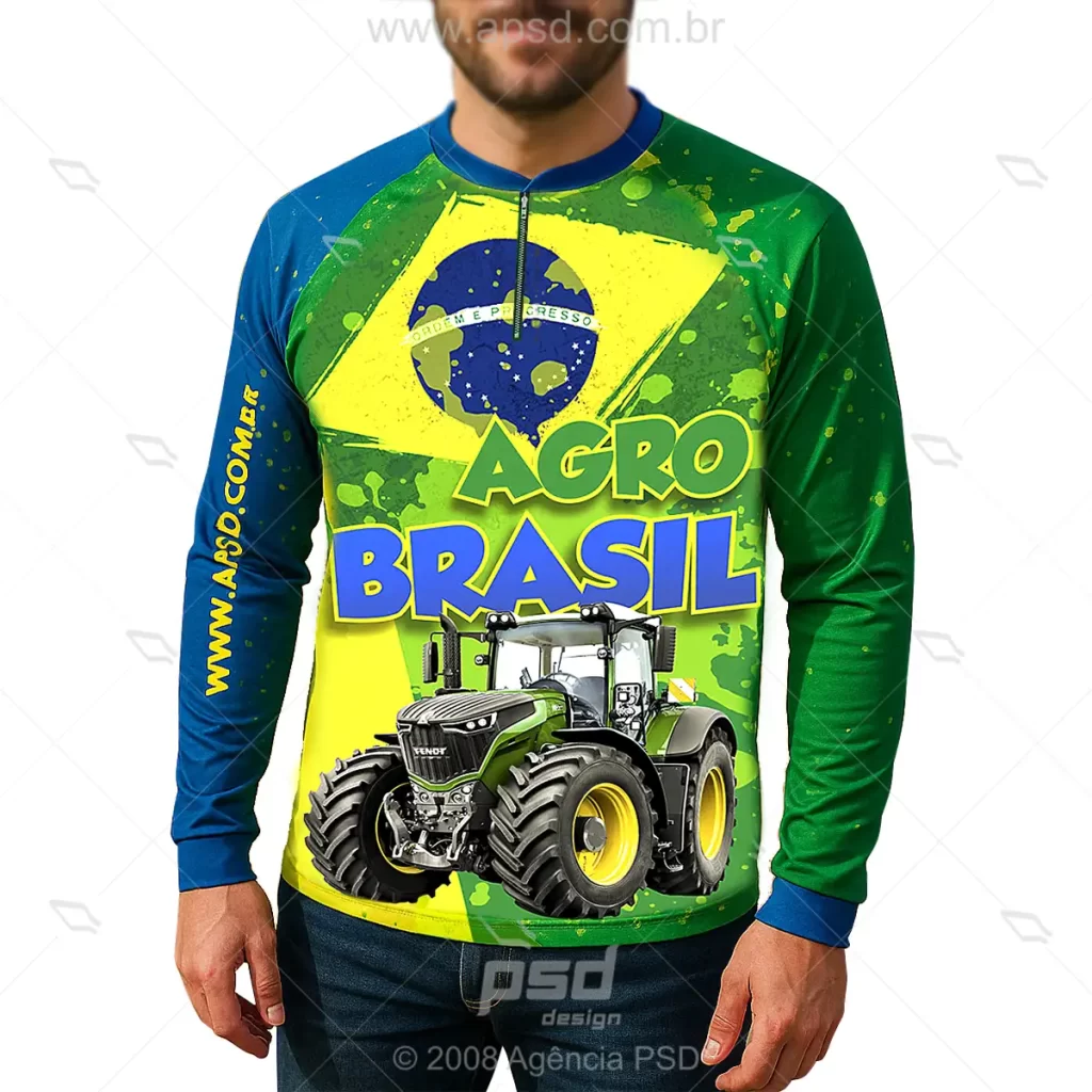 camiseta impressa agro brasil