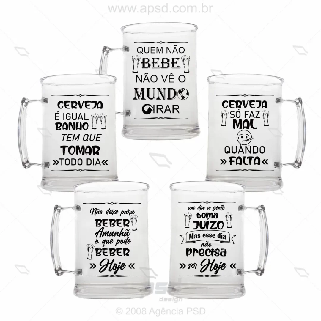 artes estampa caneca chopp