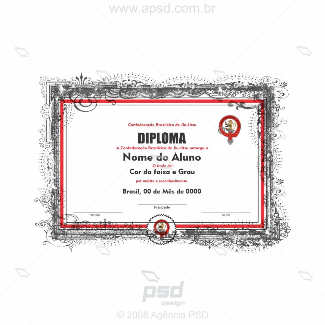 arte diploma de jiu jitsu