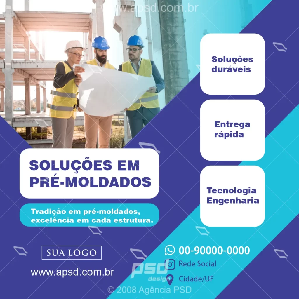mídias pre-moldados