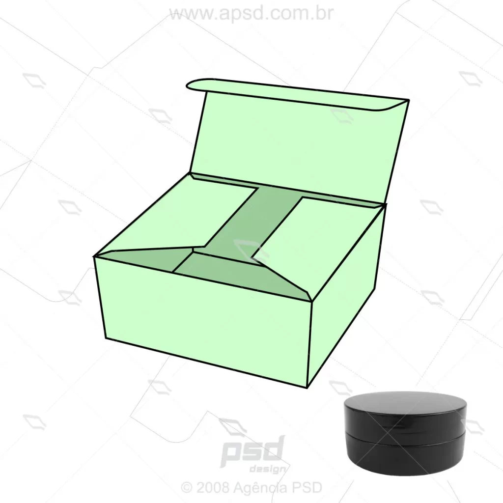 molde de caixa para pomada modeladora