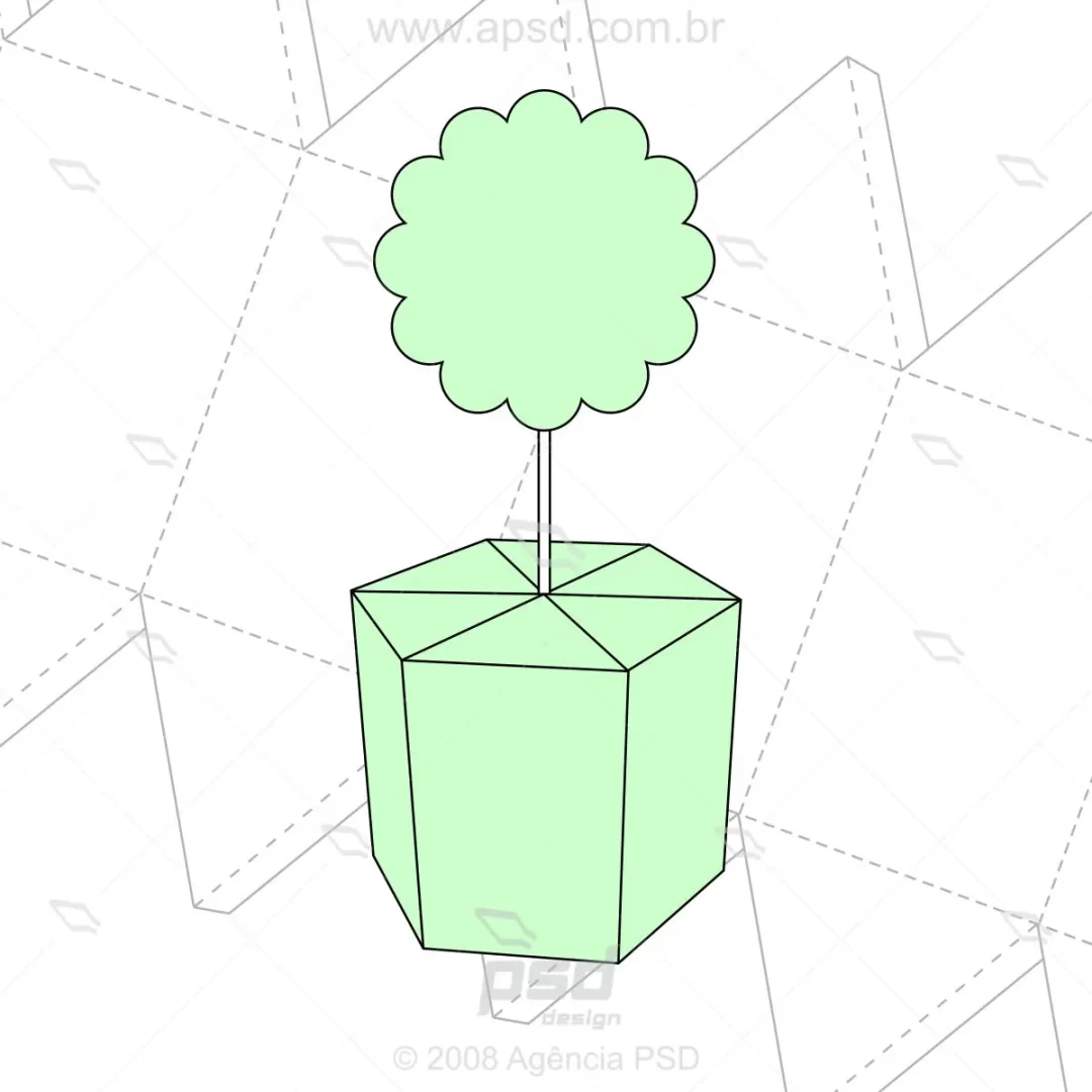 molde caixa centro de mesa