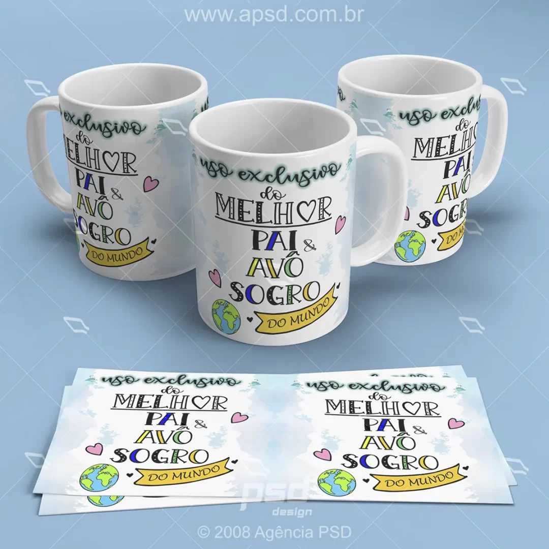 arte caneca pai avo sogro