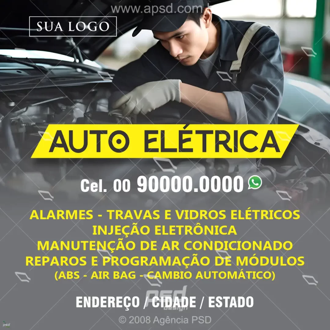 mídia digital auto elétrica