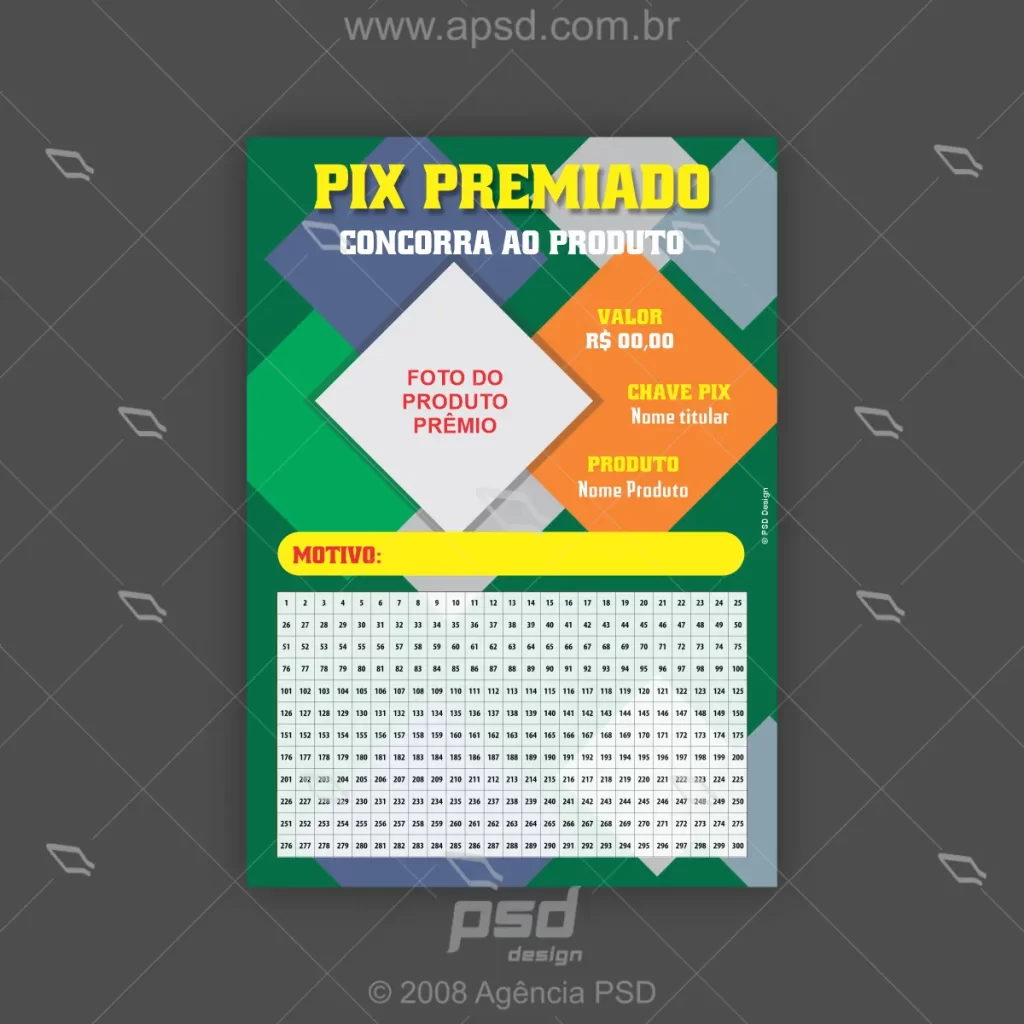 arte rifa pix
