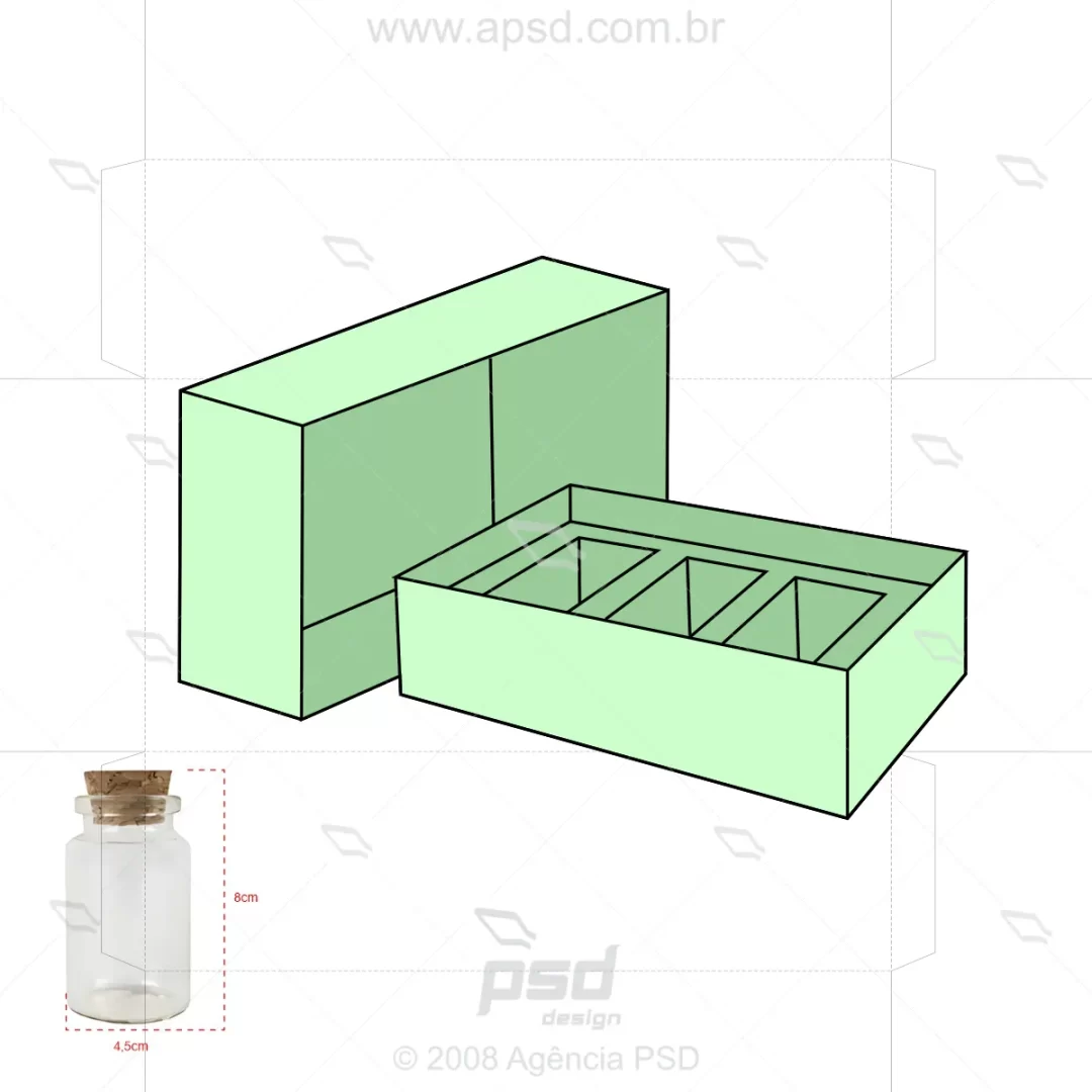 molde caixa mini velas aromáticas