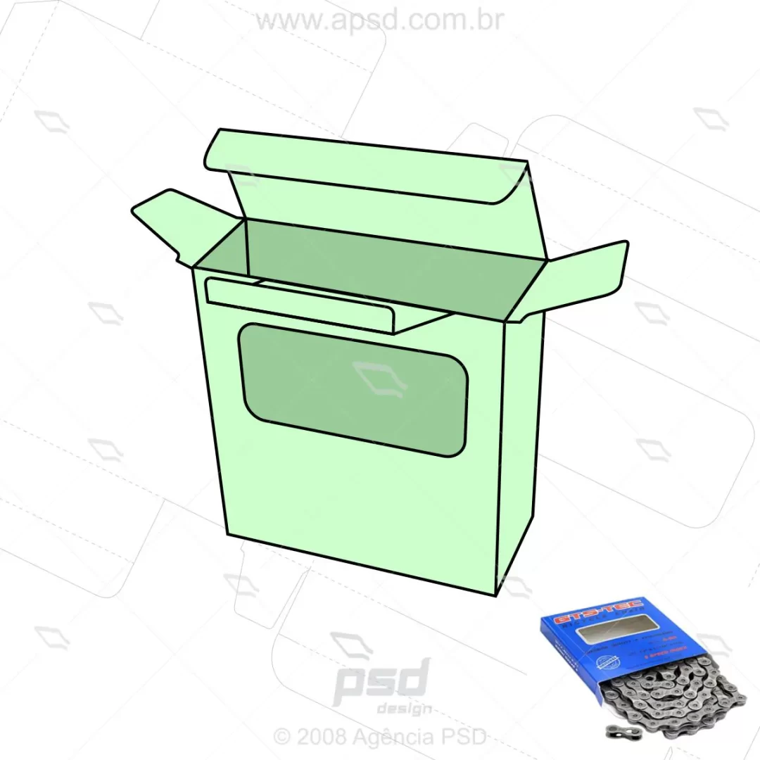 molde de caixa para corrente de bike