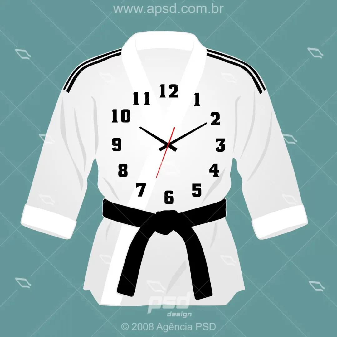 relógio kimono judô para recorte laser.
