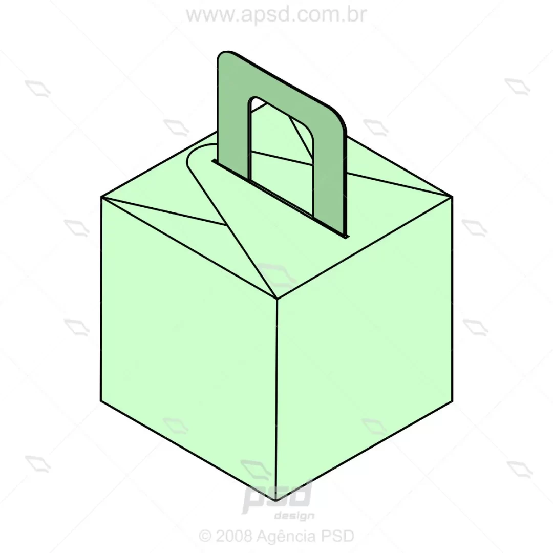 Molde caixa panetone com alça