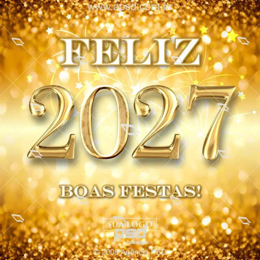 arte feliz 2027 dourada