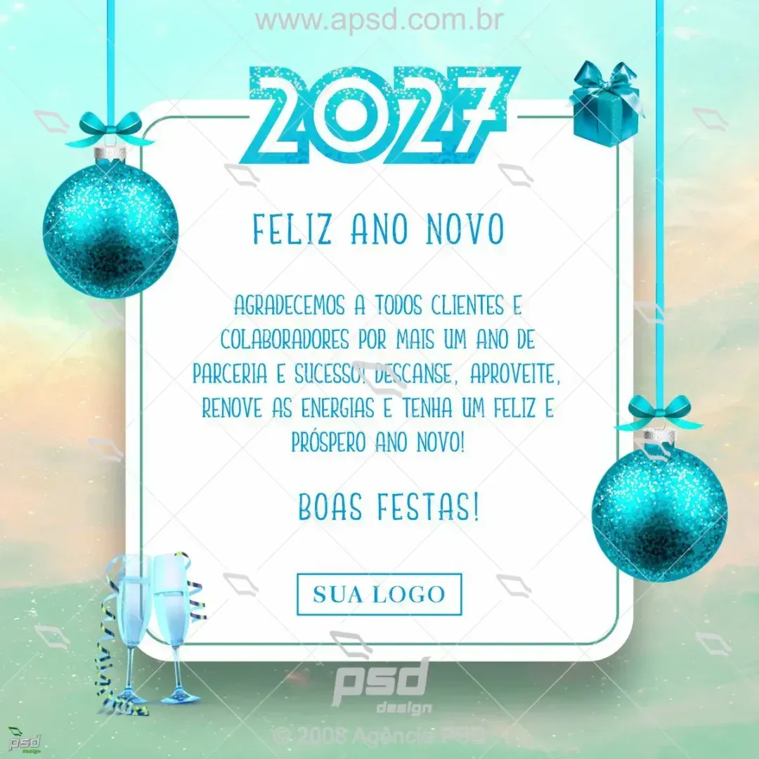 mídia arte feliz ano novo 2027