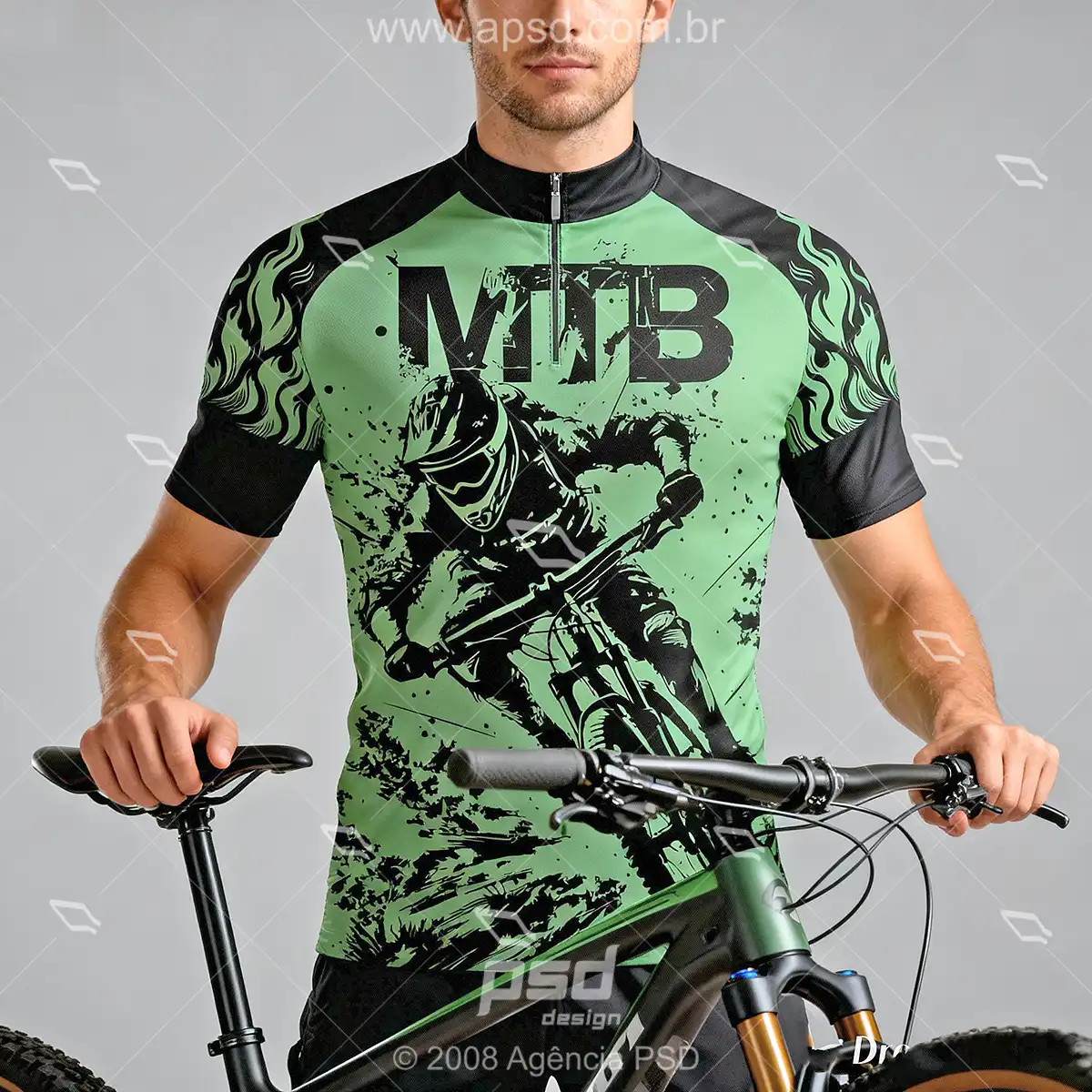 arte camiseta ciclista mtb