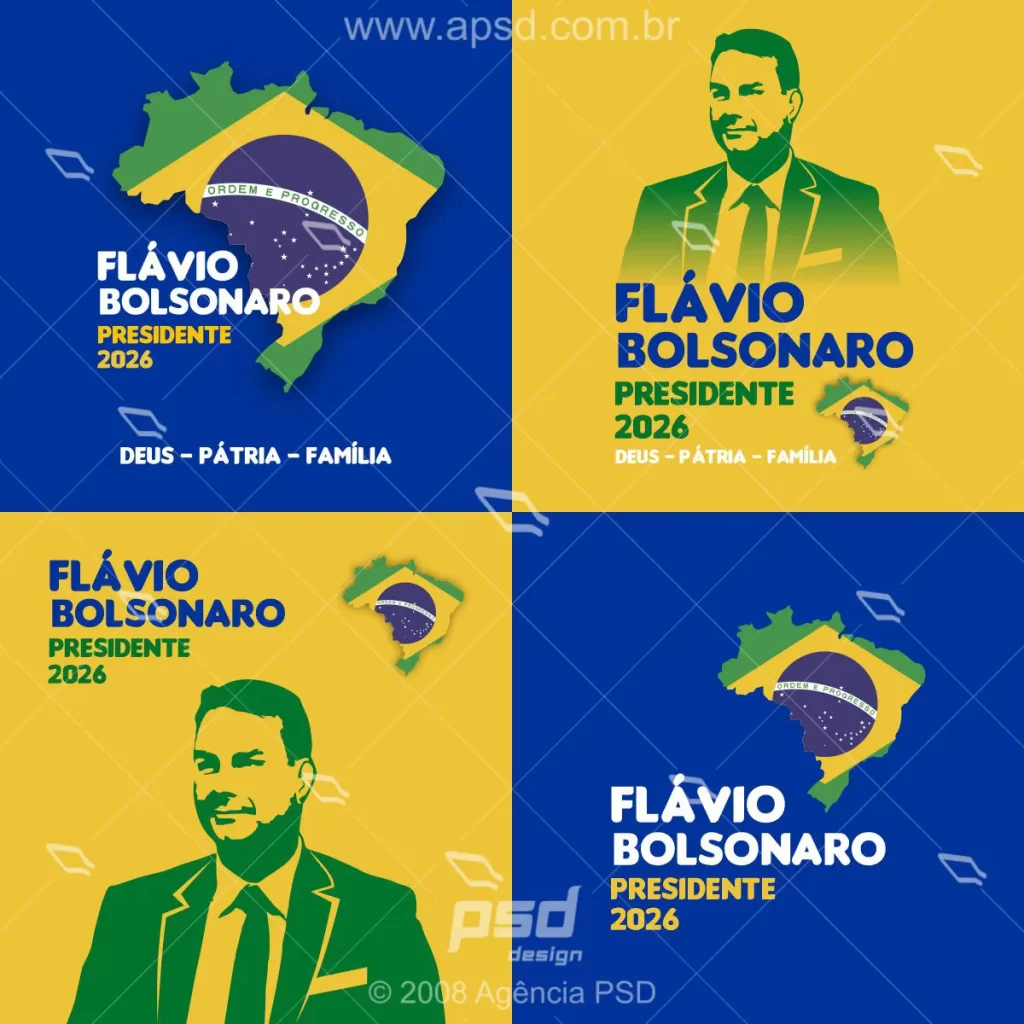 estampas flavio bolsonaro presidente 2026