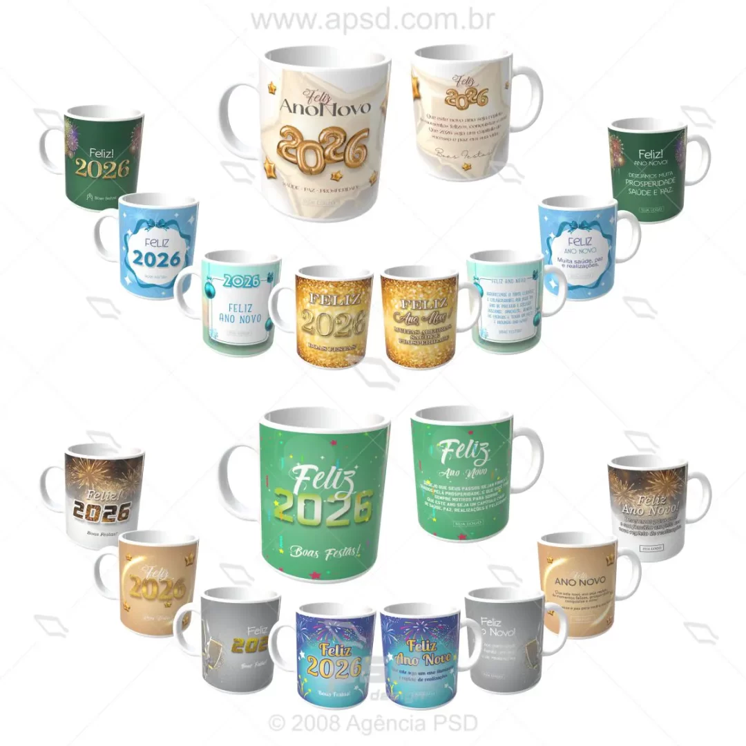 kit artes canecas feliz ano novo