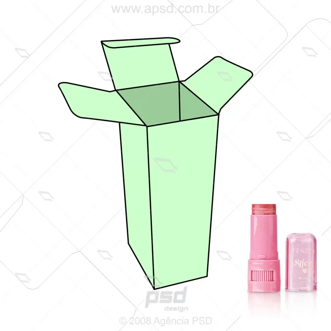 molde caixa blush strick