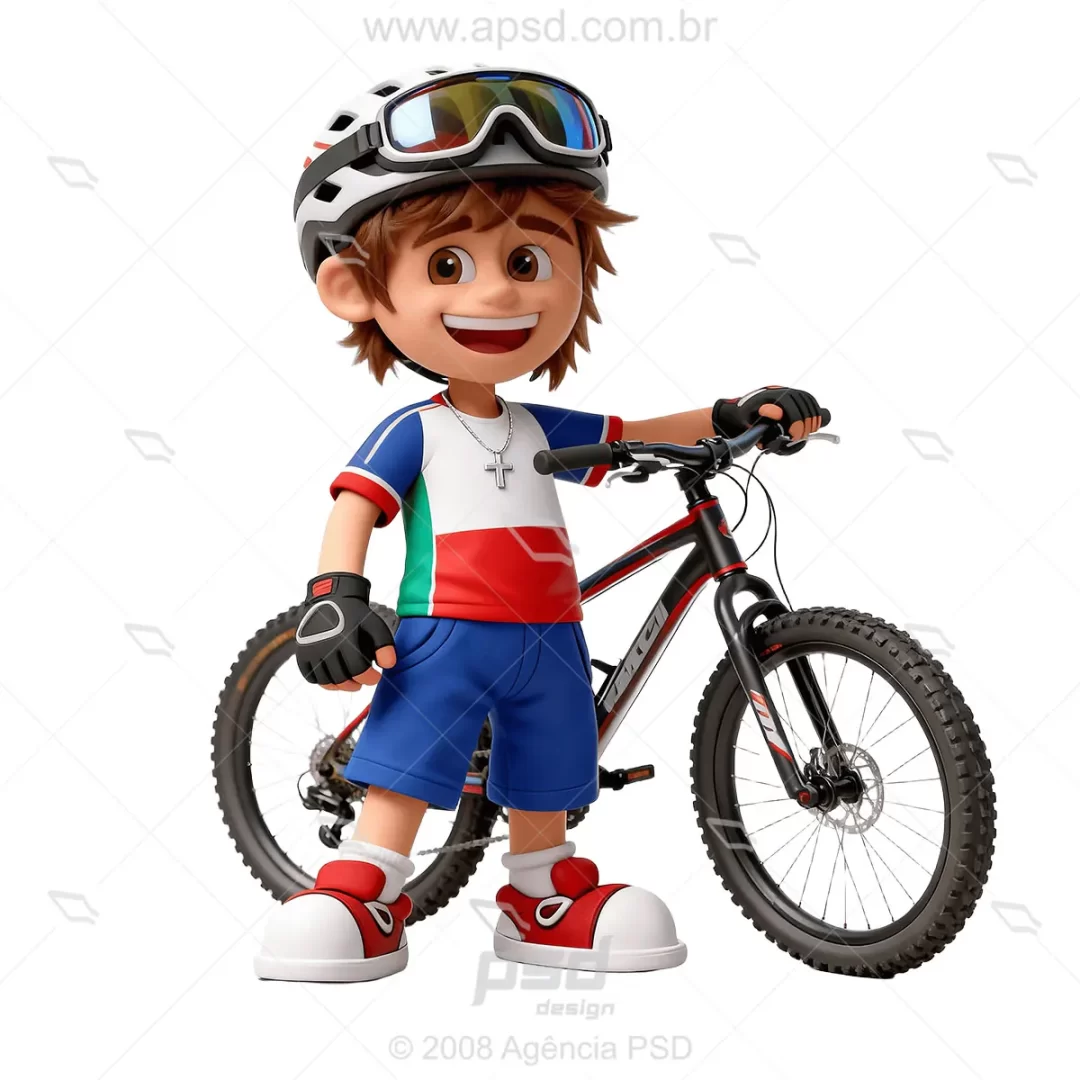menino feliz bike