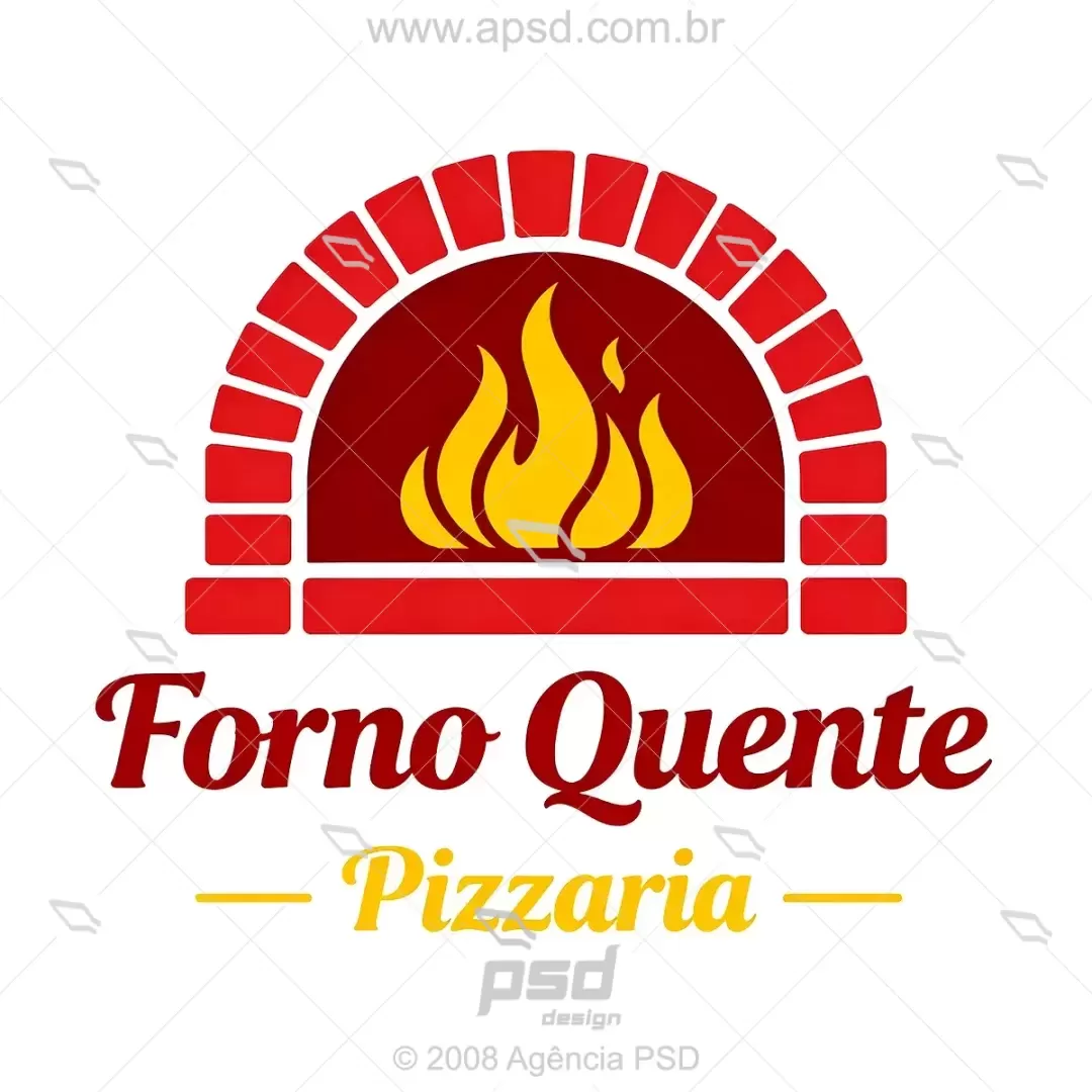 logo forno quente pizzaria
