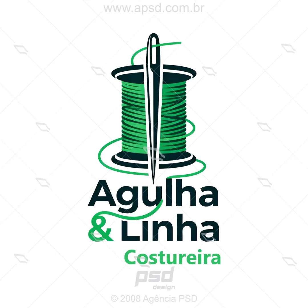 logo agulha e linha costureira