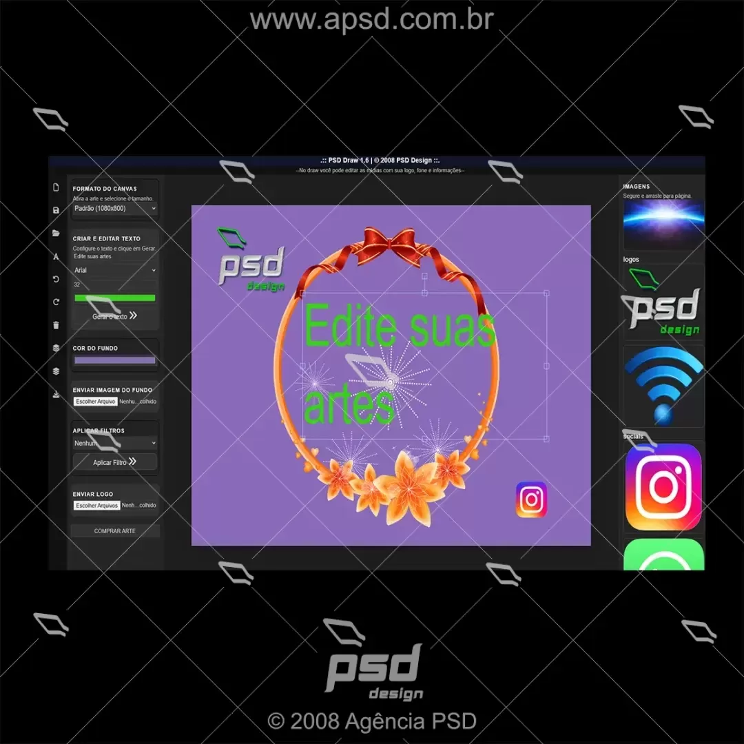 editor de mídias online psddraw