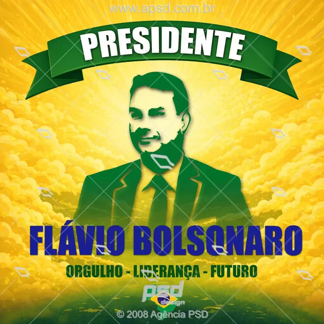 Arte Flávio Bolsonaro Presidente