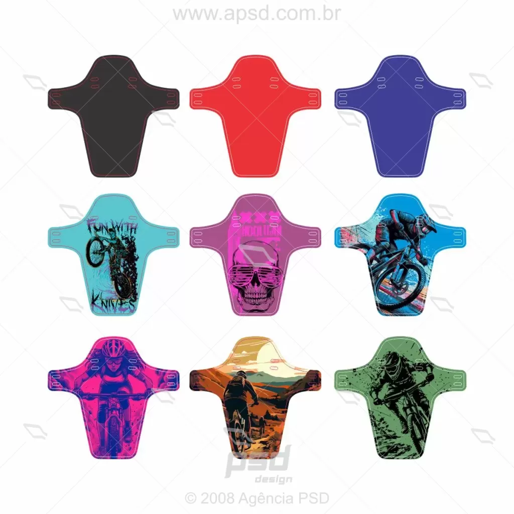 molde corte paralama bike mtb