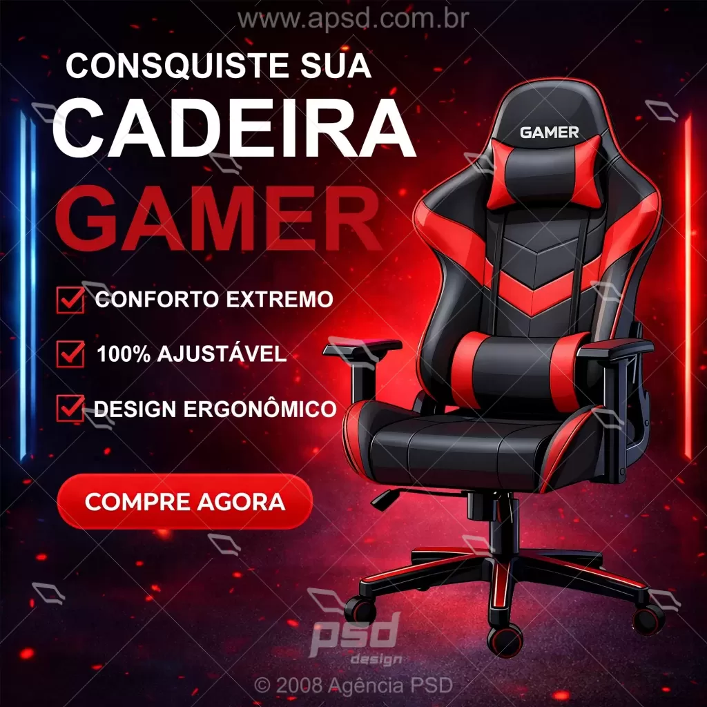 Arte Cadeira Gamer