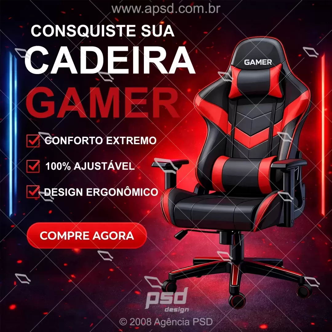Arte Cadeira Gamer