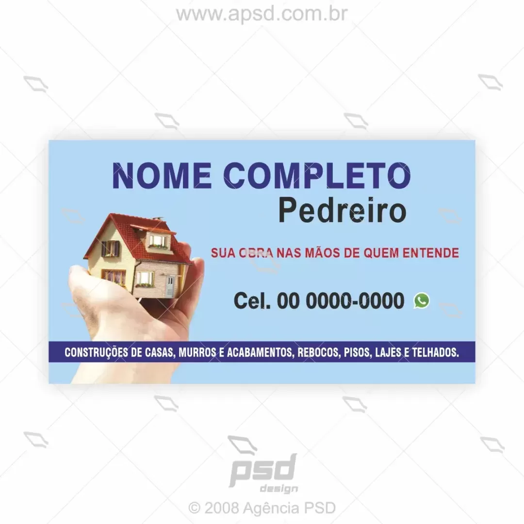 arte cartão para pedreiro