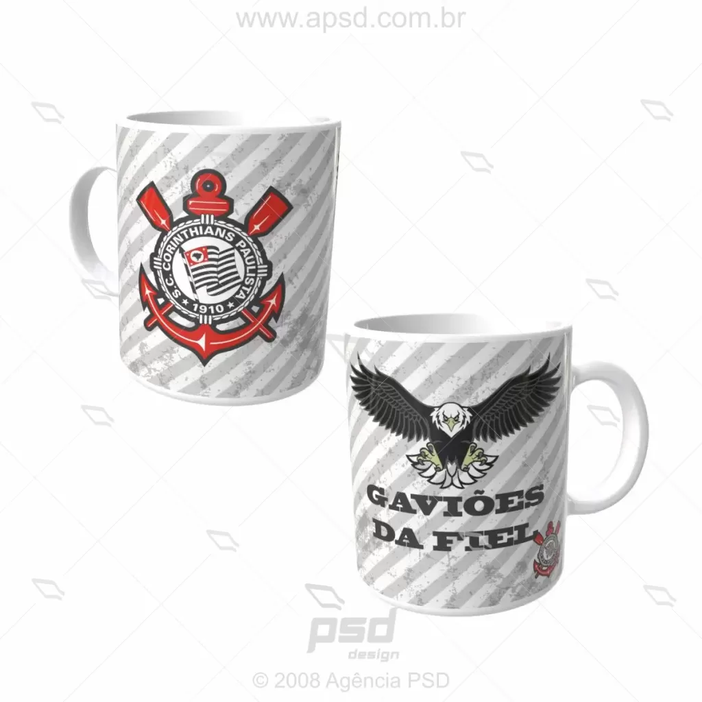 arte caneca corinthians