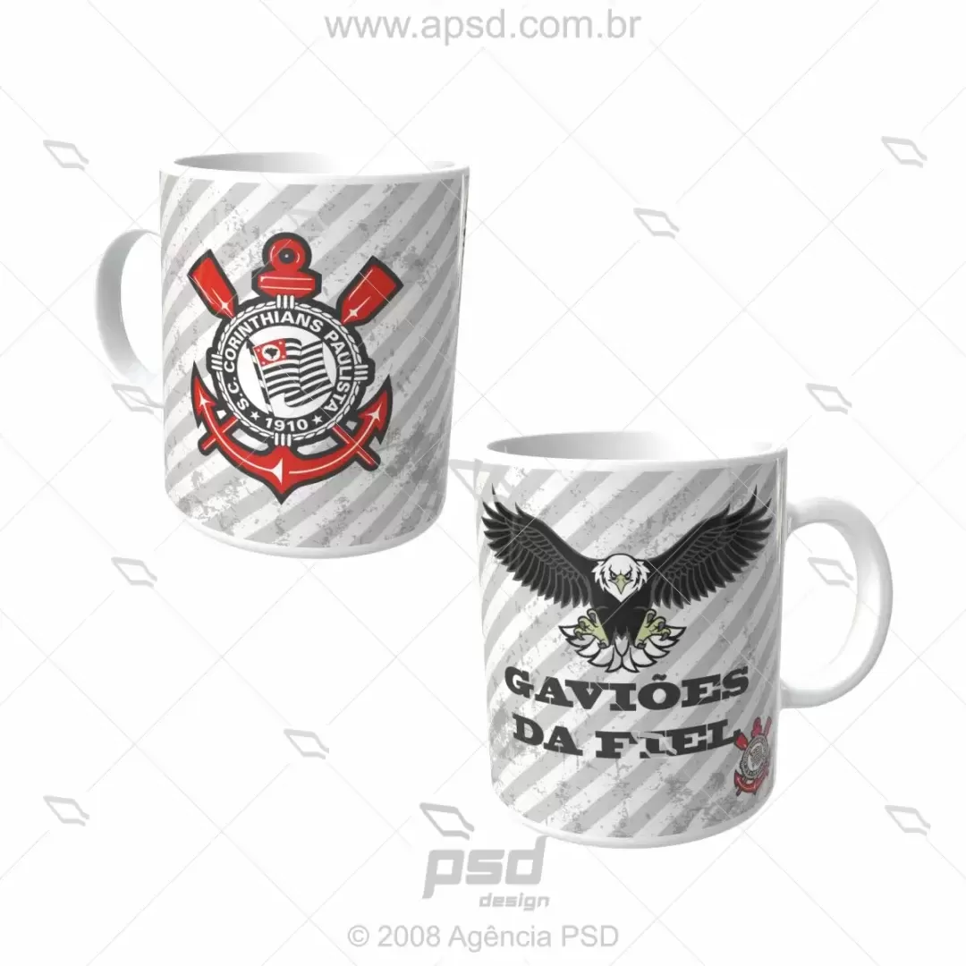 arte caneca corinthians